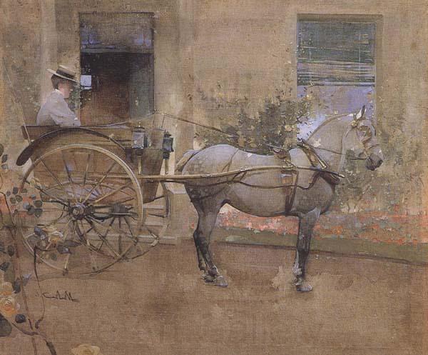 Joseph Crawhall The Governess Cart (mk46) Germany oil painting art
